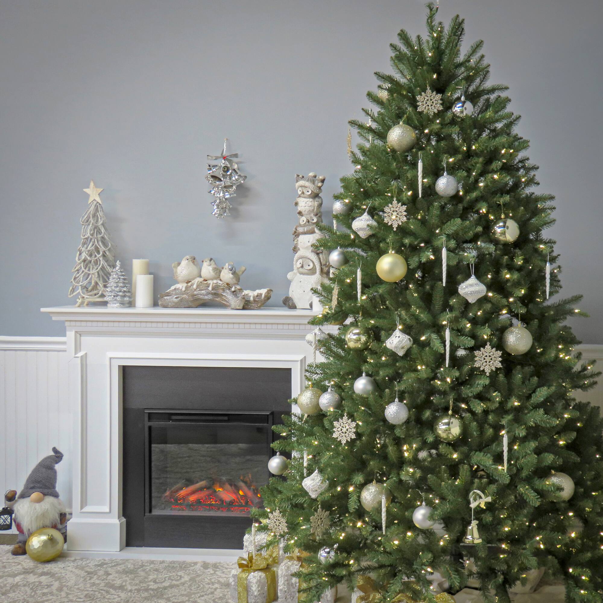 7.5ft. Pre-Lit PowerConnect™ Dunhill® Fir Tree Artificial Christmas Tree, Clear Lights